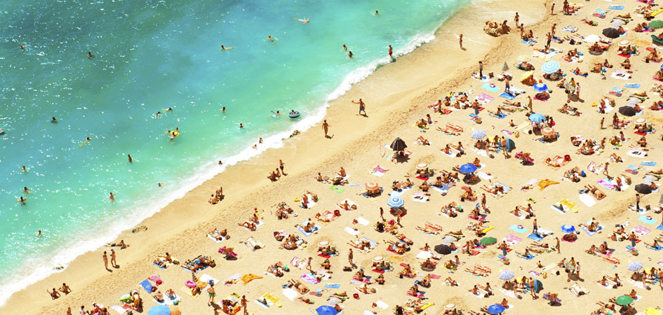 A busy day at the beach