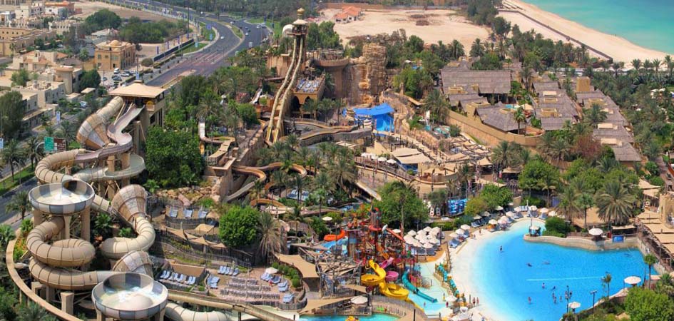 Wild Wadi Water theme park bird's eye view